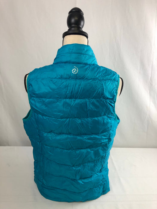 Be Inspired Turquoise Down Vest Size L