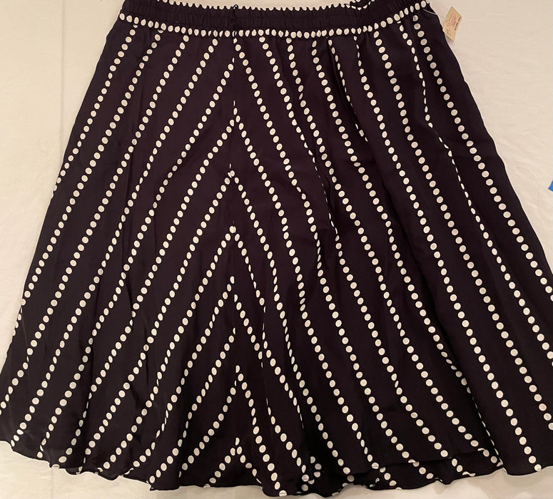 Black & White Polka Dot Print Skirt Size_12