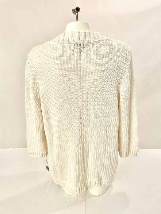 Liz Claiborne Fall / Winter Cream Cotton Cardigan Size_ L