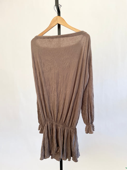 Brown sheer cover up dress Size_XL