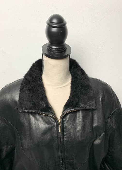 Vintage Marshall Fields Woman’s leather mink coat