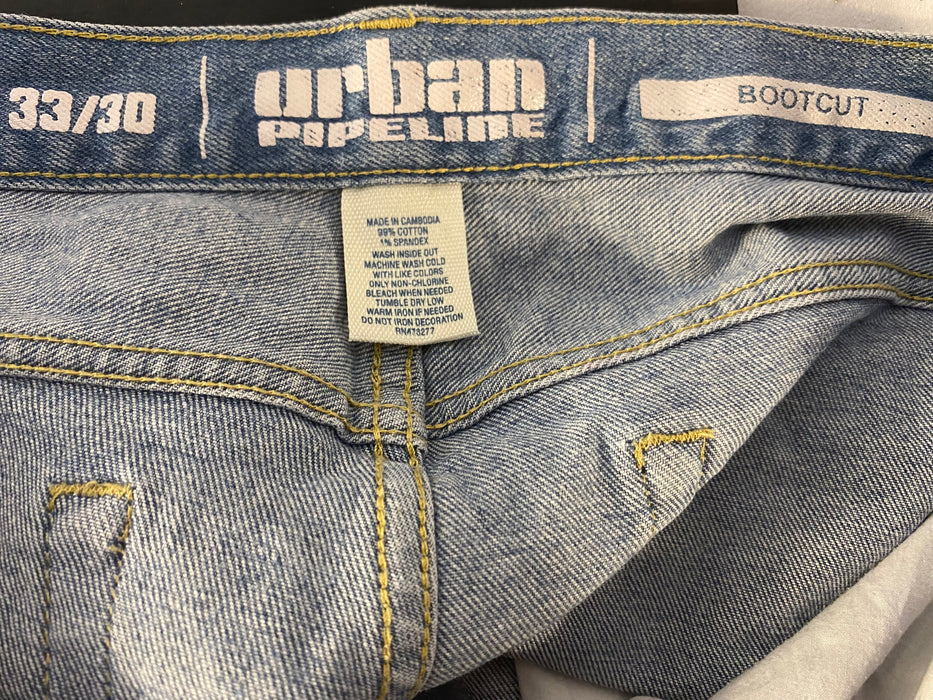 Mens Urban Pipeline Bootcut Jeans Size_33/30