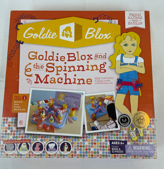 Goldie box, Goldie blox and the spinning machine game
