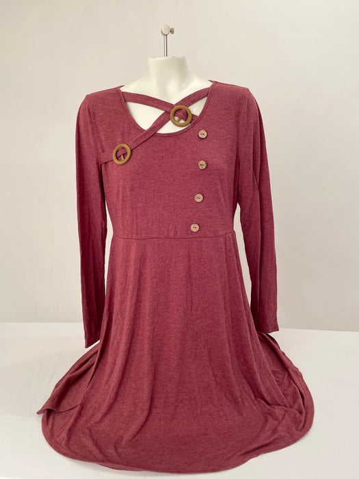 Dressfo Dress in Burgundy Size_14