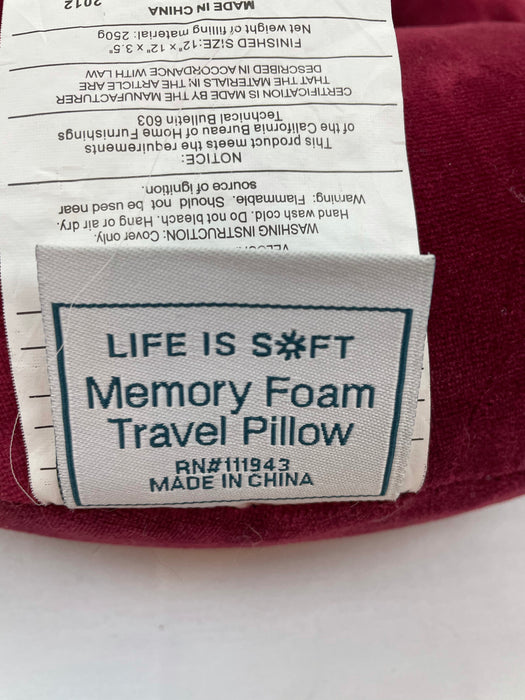 Life is soft memory foam travel pillow