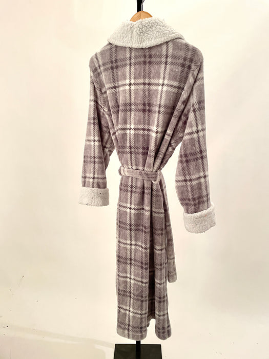 Sonoma Faux Fur Plaid Robe Size_L