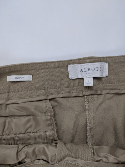 Talbots Women's Khaki Capris Size 16
